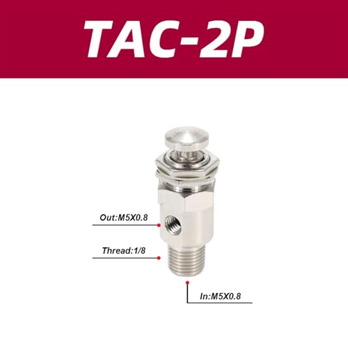 Válvula de botón manual TAC-2P con interruptor neumático mecánico de aire 3