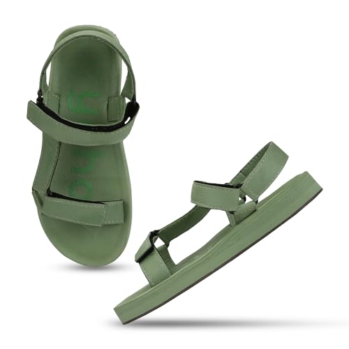 Image of YOHO EVA Sandals for Women | EVA sole | Comfortable cushioned sole with TPR base | Lightweight | Soft skin friendly straps | Adjustable straps | Velcro closure | Vibrant colour options