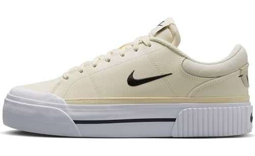 Nike Court Legacy Lift Women's Shoes (FV5526-101, Pale Ivory/Muslin/White/Black) Size 10.5