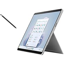 Microsoft Surface Pro 9, 13.3" Touchscreen 2-in-1 Tablet, 12th Gen Intel Core i7-1255U, Intel Iris Xe Graphics, 16GB DDR5 RAM, 256GB SSD, Windows 11h, Platinum, Device Only, with Stylus Pen
