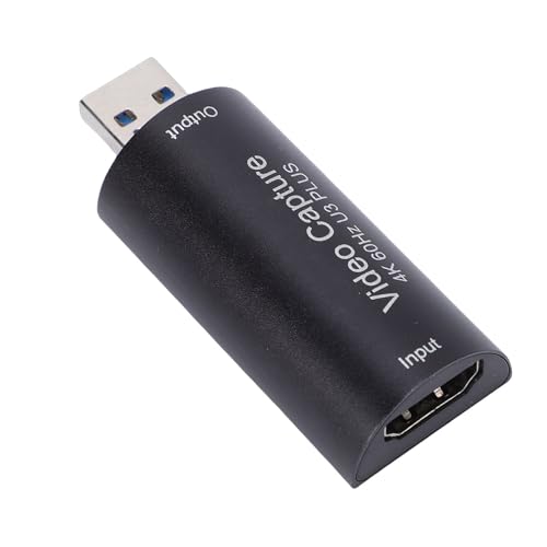 VELATEMOR Karta Przechwytująca Wideo 4K 60 Hz, Interfejs Multimedialny HD na kartę przechwytującą Dźwięk USB 3.0 z Bardzo Niskim Opóźnieniem, do Strumieniowego Nagrywania Gier i