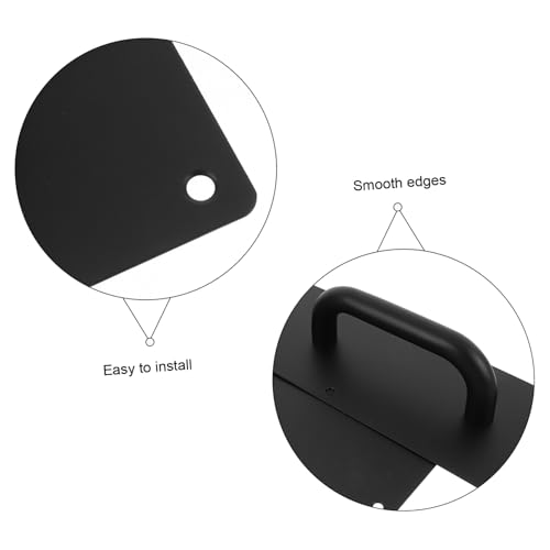 Poignée de porte push-pull acier inoxydable noir lot de 2 moderne - 8