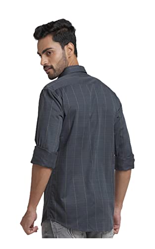 Image of Park Avenue Men's Pure Cotton Structure Pattern Slim Fit Semi Cutaway Collar Full Sleeve Ceremonial Shirt