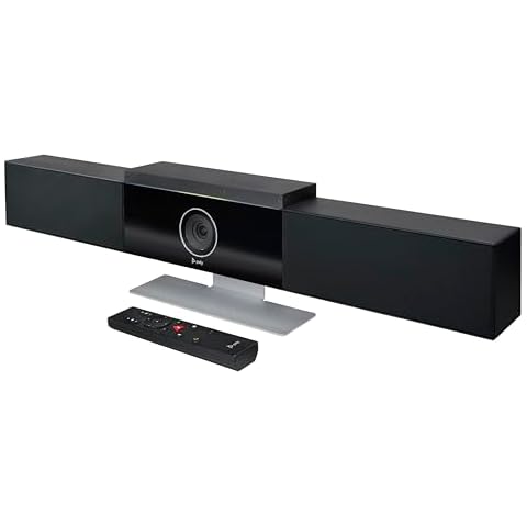 Poly Studio 4K USB Video Conference System (Plantronics) - Camera, Microphone, & Speaker Bar for Small & Medium Conference Rooms - Auto Framing & Tracking - Teams/Zoom Certified - Amazon Exclusive Cover