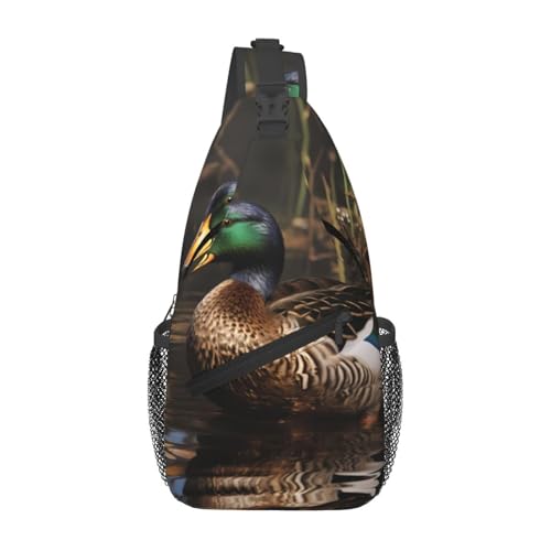 Cross Chest Bag Diagonally - Quality, Durable, and Spacious Shoulder Bag for Men and Women mallard duck Prints