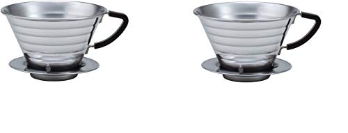 Refined and 

Kalita Wave 185 Stainless Steel Dripper Set (2-Pack)