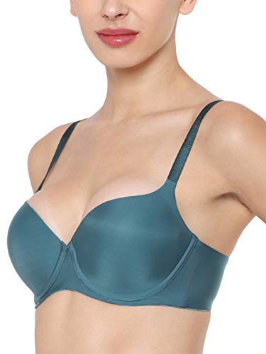 Image of Triumph T-Shirt Bra For Women Wired Padded Body Make-Up Series Seamless Everyday Lingerie Lycra Xtra Fine Breathable Fabric Second-Skin Smooth 3 /4 Cup Support Invisible Underwire Pack Of 1