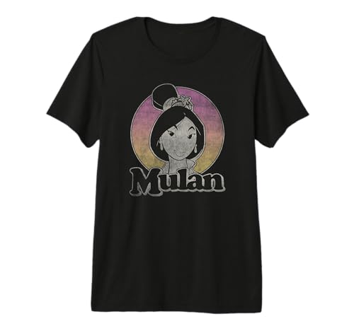 T-shirt Mulan Disney vintage pour adulte look rétro néon