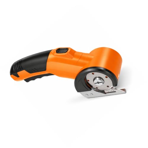 Cordless Electric Scissors with 3 Tungsten Steel Blades 2500mAh Battery LED Light High-Torque Motor Cardboard Cutter for Fabric Cardboard Leather Carpet Wire Rope Cutters