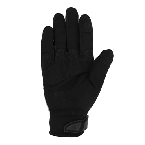 Image of Royal Enfield Street Ace Riding Gloves | Air Mesh- optimum ventilation | Microsuede patch for grip | Poly Stretch fabric | Protection- TPR Knuckle protectors | OFF-WHITE L