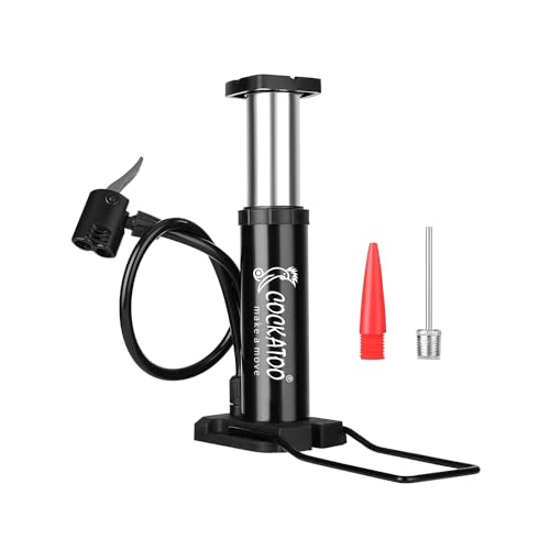 Image of Cockatoo Bicycle Foot Balloon Pump Machine for Bikes and Cycle, Balloon High Pressure Cycle Air Pump for Bicycle, Pump for Cycle Tyre
