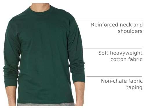 Image of Hanes Men's Beefy Long Sleeve Shirt, 1 or 2 Pack