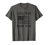 Less 1984 More 1776 Grunge Flag 1st Amendment Free Speech T-Shirt