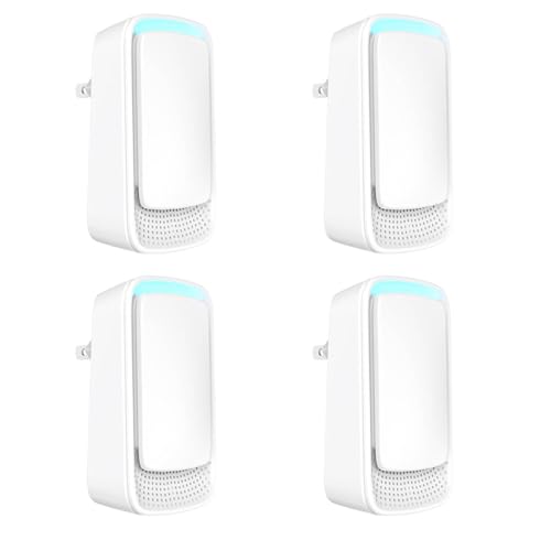 Plug In Air Ionizers - Negative Ion Technology Air Purifier - Quiet Operation Air Freshener for Home, Bedroom, Office, Garage Room - Portable Air Purifiers Odor,Pets Smell - Air Cleaner White (4 Pack）