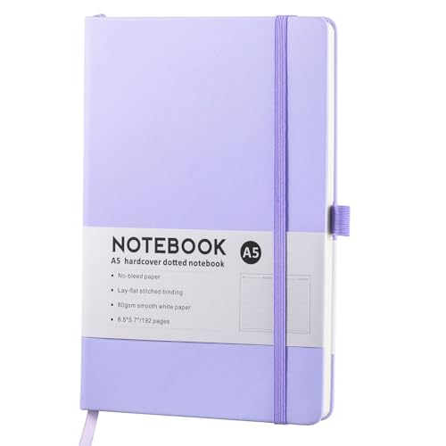 Cuaderno de notas 192 páginas de rayas con tapa dura de cuero para diario personal