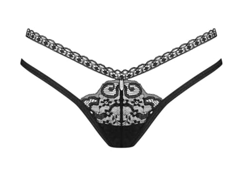 Obsessive Blomentis String pour femme Black XS/S