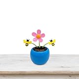 Solar Dancing Sunflower Toy - Solar Sunflower Ornament,Car Dashboard Decor Powered, Portable Car Ornament for Dashboard, Desk, Bedroom