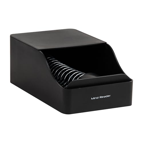 Mind Reader SLED-BLK Coffee Cup Sleeve Dispenser, Plastic, Black, 6 X 9.57 X 3.78