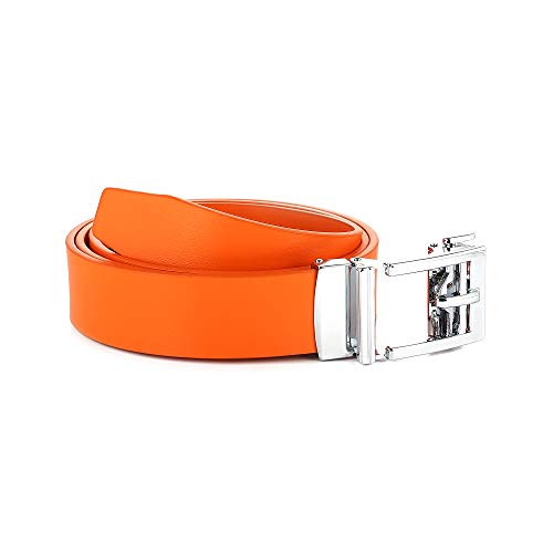 Gelante Genuine Leather Ratchet Dress Belt With Automatic Sliding Buckle - Minimalistic Style-Trim to Fit3