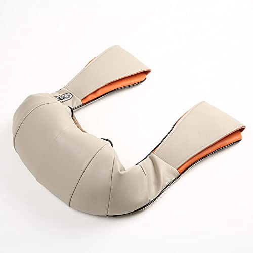 Cenocco CC9042 Shiatsu - Masajeador para la nuca, hombros, brazos y cuerpo - Amasar - Ajustable y portátil - Nivel de fuerza de 3 velocidades - Color beige/naranja