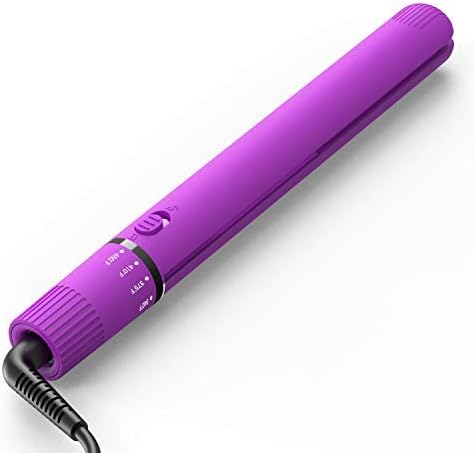 Hair Straightener，Flat Iron For Hair Styling: 2 In 1 Curling And Straightening For Women, For All Hair Types And Lengths – Non-Damaging Ceramic Plates, Adjustable Temperature (purple)