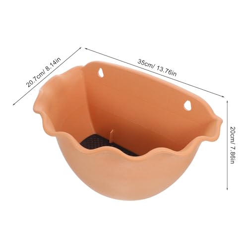 Pot suspendu léger ondulé pour un balcon verdoyant et design