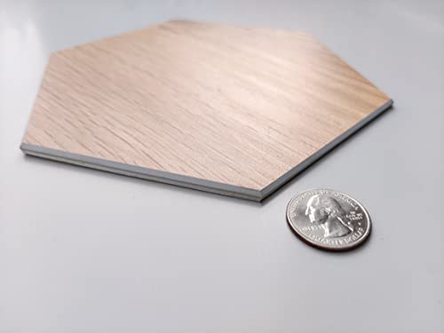 Avant Decor | Stone Composite Hexagon Wood Grain | Peel And Stick Kitchen Backsplash Tiles | Stick On Wall Tiles | Easy Diy Installation | 6” X 6.9” | Single Tile #TOP1