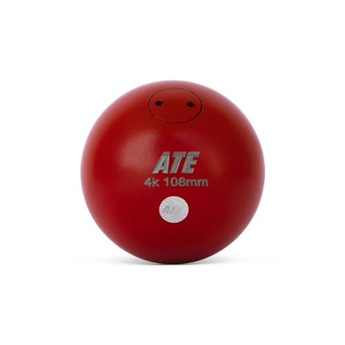 4Throws ATE Shot Put Ball, Competition Turned Iron, World Athletics Certified Track & Field Equipment - Low Cost Training Shot for Indoor Outdoor Sports (Weight Options Available) (7.26KG - 125MM)