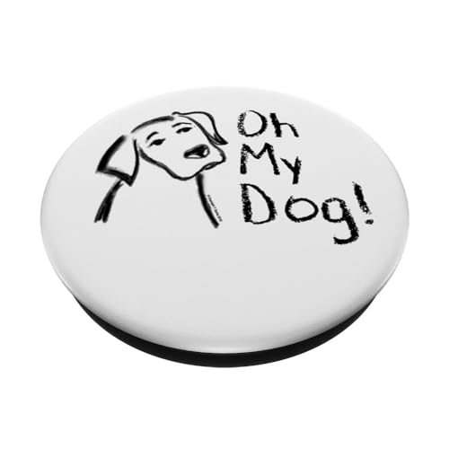 Awesome Oh My Dog! PopSockets Swappable PopGrip, Black - Image 2