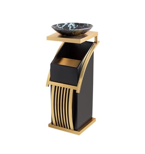 Outdoor Trash Can Butt Receptacle - Silver Patio Waste Container with Removable Inner Bucket for Easy Garbage Disposal - Ideal for Outdoor Use, Yard, and Garden