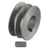 Keilriemenscheibe aus Gusseisen, Typ A, Doppelrillen, entwickelt für Standard-A-Abschnitt Riemeneinbindung und Kraftübertragung (64 x 30 x 28 mm)