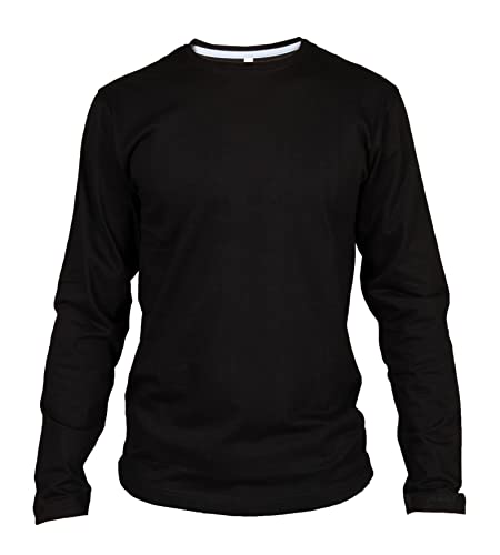 Niscioma T-Shirt Manica Lunga Uomo - T Shirt Maglia Maniche