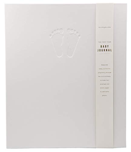 Mushybooks First Year Baby Journal - Baby Memory Book - Baby Book - Baby Photo Album - Baby Scrapbook Album