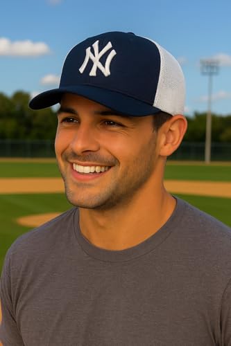 Gorra Trucker Mesh New York Azul Marino Blanco miniatura 3