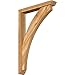 Ekena Millwork 4"W x 24"D x 36"H Thorton Slat Rough Sawn Bracket w/Offset Brace, Western Red Cedar