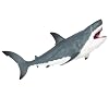 Megalodon Shark Figurine Prehistoric Movable Mouth Large Shark Toys Deep Sea Creature Ocean Animal Model for Kids Bath Toy Cake Topper