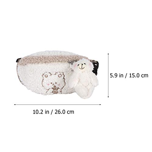 Pochete para meninas SOIMISS com pingente de urso para adultos e crianças, bolsa de pelúcia fofa par