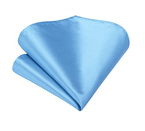 Image of Enlision Mens Ties Solid Color Satin Necktie Ties for men Handkerchief Cufflinks Pocket Squares for Wedding