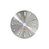 Saharuse 1pc 28.5MM Sunburst 24h GMT quadrante Argento Indice BGW9 C3 Lume Adatto for Movimento NH34 NH35(Silver,Green lume No Logo)