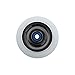 Scooter Wheel - 100mm Solid Aluminum Hub With Bearings - Black/White Metal Core