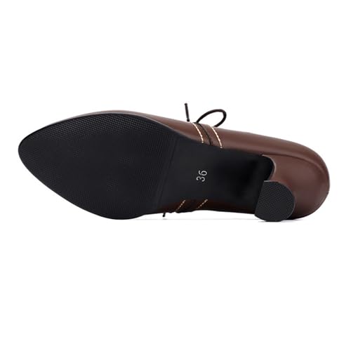 Chaussures à bout pointu style rétro anglais confortables pour pieds affinés