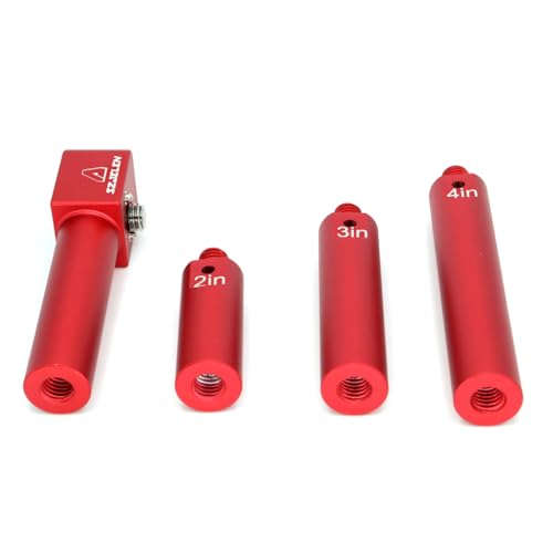 Image of 4 Sections of Length to Match 19mm Rod Mount Adapter for Arri Red Sony Camera,Camera Rod Bracket with 3 /8 Screw and Anti Twist(Red)