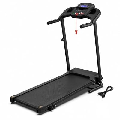 CowksmL 2.5HP Folding Treadmill for Home 0.5–7.5 MPH Portable Walking Pad with 0/4/8% Incline 300 lbs Capacity LED Display Safety Key, Button Control Compact Space Saving Treadmill Home Office Apartme