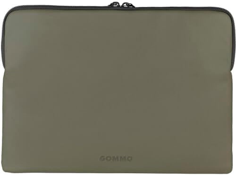TucanoGOMMO Rubberized Sleeve for 15.6 Inch and MacBook 16 Inch - Military Green/Khaki