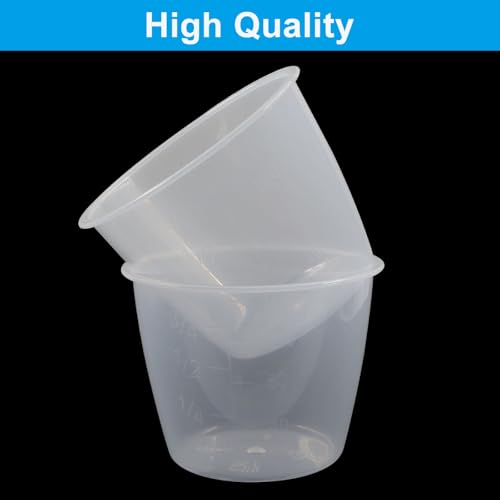 Set de 3 vasos medidores de plástico 160 ml transparentes miniatura 4