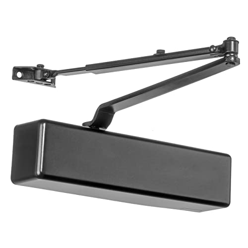 Dynasty Hardware Dynasty Door Closer Heavy Duty Hydraulic Adjustable Size 1-6 Spring Door Closer, 9000 Series Dark Bronze Finish #TOP5