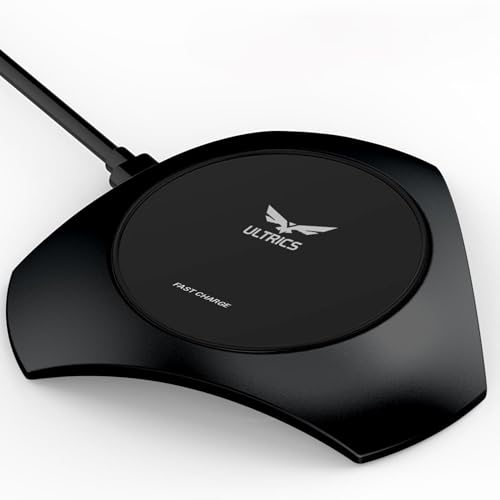 Wireless Charger, 10W Qi-Certified Wireless Phone Charger, Fast Charging Station Pad for iPhone 16/15/14/13/12/12 Pro/11/XR/XS/X/8/SE, Galaxy S24/S23/S22/S21/S20/S10/S9/S8 Plus, Pixel, AirPods(Black)