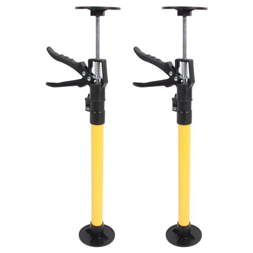 Postes de soporte telescópicos Socobeta de 50-115 cm en acero amarillo pack de 2 6