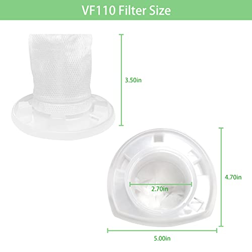Image of VF110 Filter, 6 Pack Replacement Vacuum Filters for Black & Decker VF110 Cordless Vacuum CHV1210, CHV1410, CHV1410B, CHV1410L, CHV1410L32, CHV1510, CHV9610, BDH2000L, 90558113-01 | For Black and Decker Handheld Vacuum CHV1210, CHV1410 CHV1410B CHV1410L CHV1410L32 CHV1510 CHV9610 BDH2000L, 90558113-01