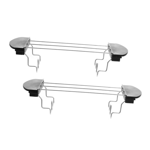 Cabilock 2Pcs Stainless Steel Toast Rack Grilling Accessories for Toaster Compact Design for Easy Storage for Toasting Bread Sandwiches and More